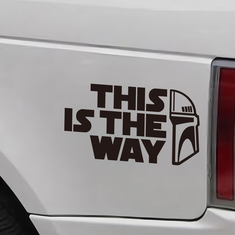 曼达洛人 “This Is The Way” 车窗车身贴纸进口材质防水防晒贴