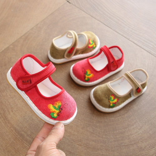 老北京女童手工布鞋小孩春秋婴儿