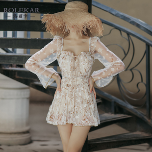 洛丽卡 女士绝美游泳衣微胖女孩遮肚显瘦2025年新款泡温泉海边ins