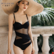 洛丽卡欧美性感泳衣女2025新款 连体三角修身 游泳竞速透明游泳衣