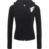 休闲百搭针织衫 修身 Nodress 黑色魔鬼图案连帽针织开衫