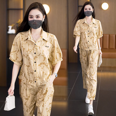 时尚套装女夏季2025年新款超火夏装穿搭一整套减龄大方得体两件套
