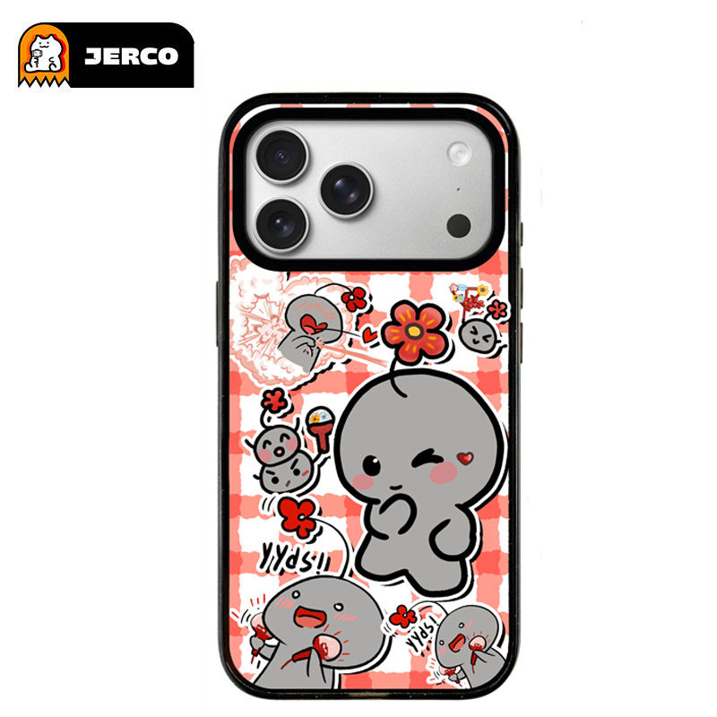 Jerco积壳华晨宇小煤球可爱主题适用iPhone17/16/15/ProMax手机壳防摔保护壳新款全包保护套高级感碳纤维硬壳