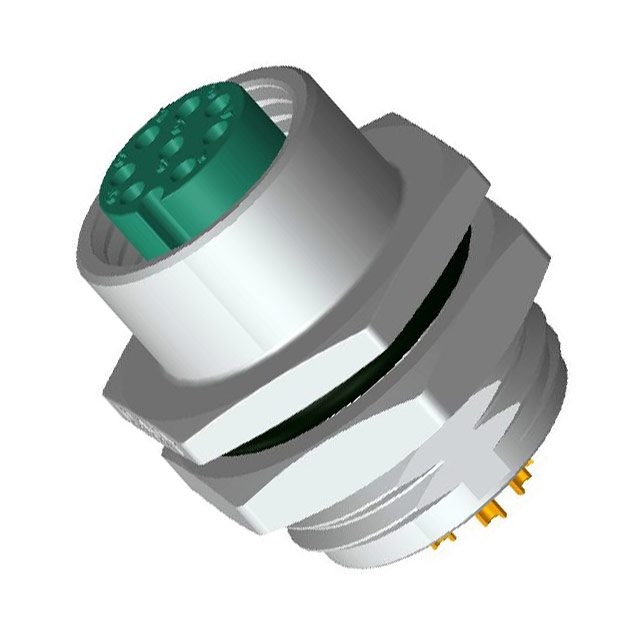 Amphenol 圆形连接器 M12A-08PFFS-SH8001