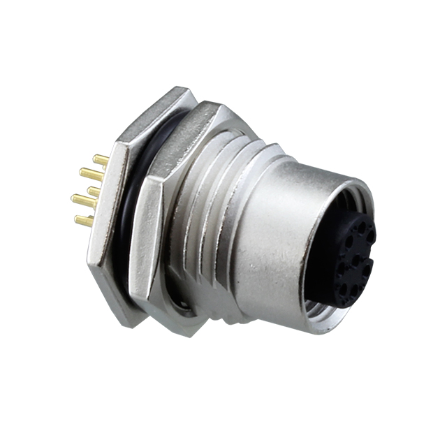 Amphenol 圆形连接器 M12A-08PFFP-SF8002