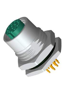 Amphenol 圆形连接器 M12A-12PFFP-SF8001