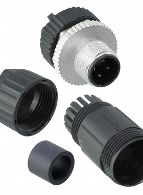 Amphenol 圆形连接器 M12A-04BMMB-SL7001