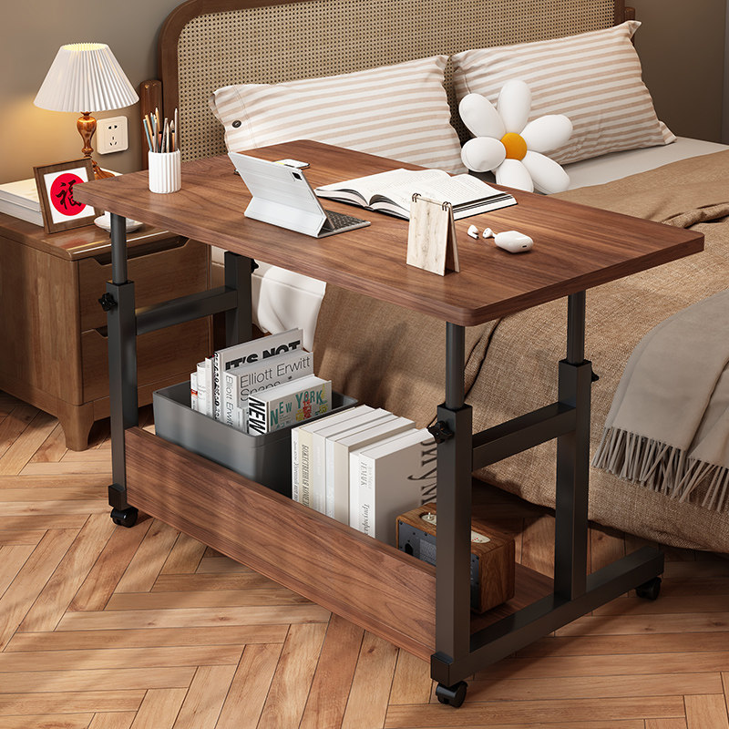 实木芯床边桌可移动升降电脑桌家用简约小桌子卧室书桌小型办公桌,住宅家具,床边桌,淘宝优惠券,粉丝福利购,淘宝优惠卷