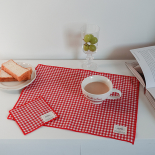 nicethings圣诞新年餐布餐巾杯垫ins同款 饰布 全棉提花拍摄背景装