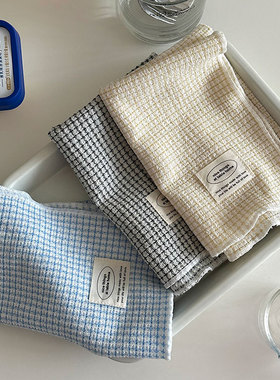 nicethings 韩式ins风针织白色密边条纹餐巾 餐垫 拍摄背景布盖布