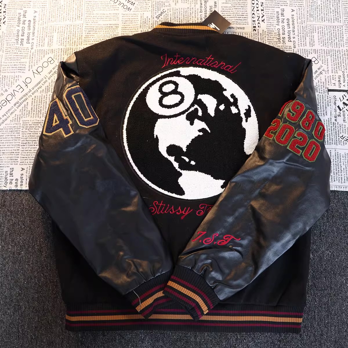 大码美式高街潮牌棒球服夹克