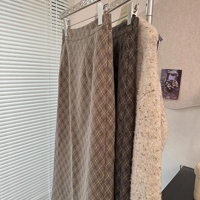 秋冬大码加厚毛呢半身裙