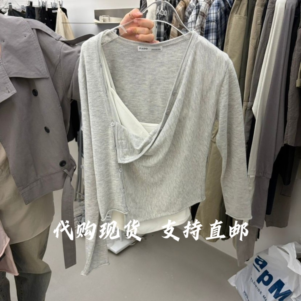 PADO韩国东大门2026秋季新款女装时尚百搭长袖针织T恤女图片