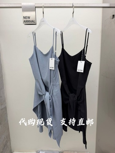GLITTER韩国东大门2026秋季新款女装时尚洋气吊带连衣裙女