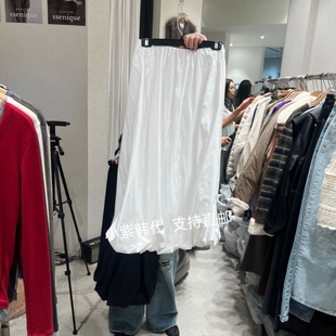 韩国东大门代购SSEMIENNE 26春女装新款时尚百搭松紧腰半身裙女