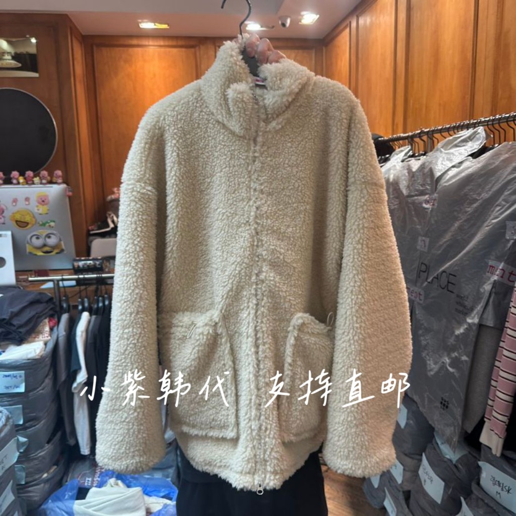 韩国GARMENT-P纯色拉链毛绒外套