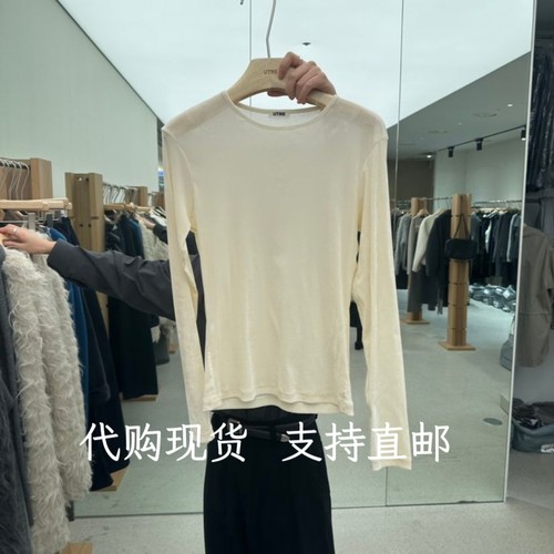 韩代UTRE韩国东大门2026秋冬女装新款时尚百搭圆领打底衫T恤女