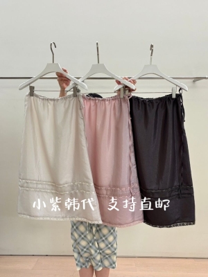 PEBBLE韩国东大门代购2026春女装新款时尚百搭蕾丝拼接休闲半身裙