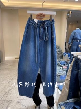 ITZEL韩国东大门代购2025秋冬新款女装时尚百搭休闲牛仔裤女