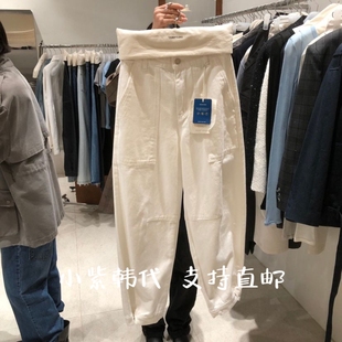 TEMPTING韩国东大门代购 2026春女装新款系扣口袋宽松休闲裤女