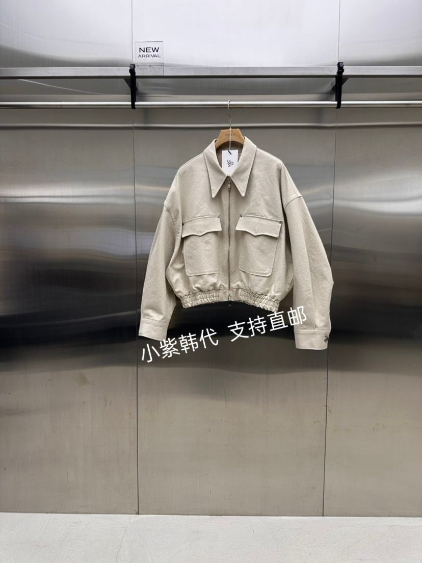 包邮韩国东大门MYDRESS代购 26春新款翻领拉链口袋宽松休闲外套女