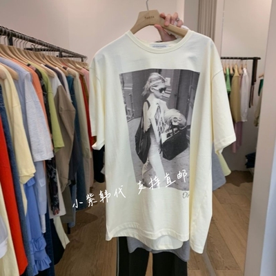 LOVE MY SANTA韩国东大门代购26春夏装新款字母印花圆领短袖T恤女