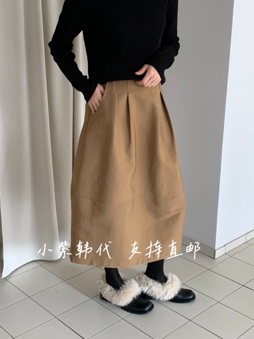 LOVE MY SANTA韩国东大门代购2025冬女装新款时尚百搭显瘦半身裙