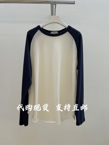 PEBBLE韩国东大门2026秋季新款女装时尚百搭拼色长袖T恤女