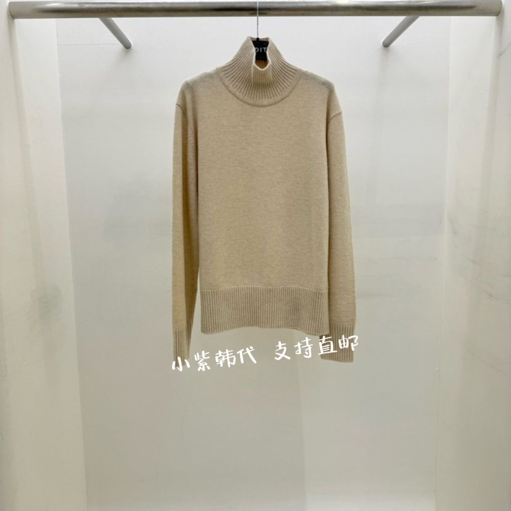 韩国东大门代购 EDIT 25冬新款净版经典高领宽松套头毛衣女