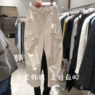 TEMPTING韩国东大门代购2026春女装新款系扣口袋宽松工装休闲裤女