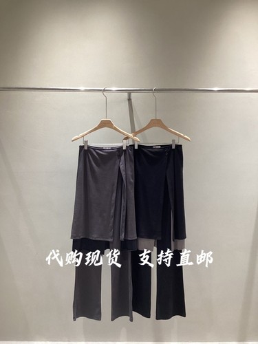 NEAR LEAP韩国东大门2026秋冬女装新款纯色百搭松紧腰裙裤女