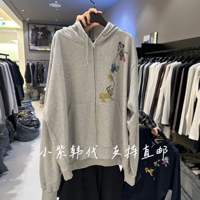 韩国CREDITO卡通拉链连帽卫衣