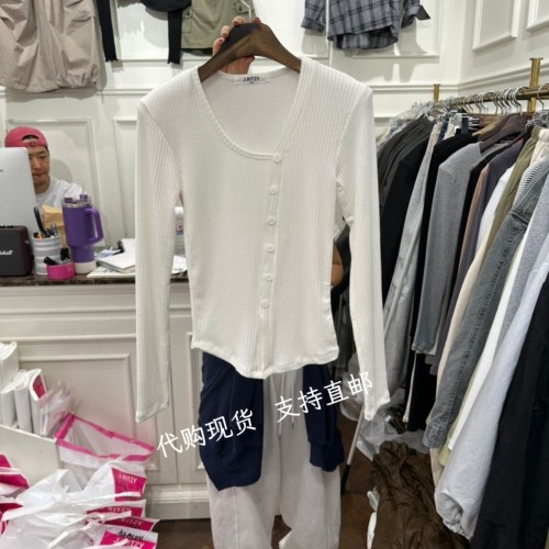 包邮J.RITZY 韩国正品东大门 26秋新款个性时尚修身显瘦长袖T恤女