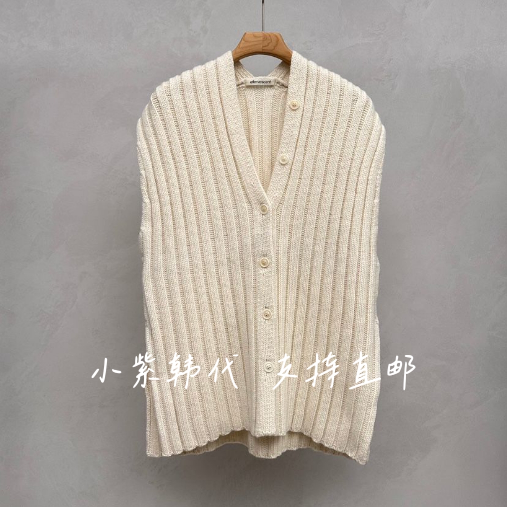 韩国东大门代购V领针织马甲