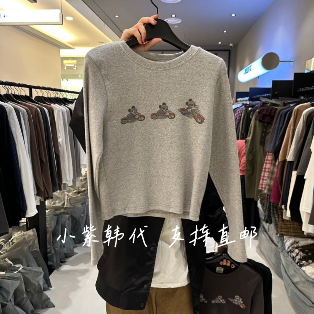 韩国CREDITO长袖T恤女