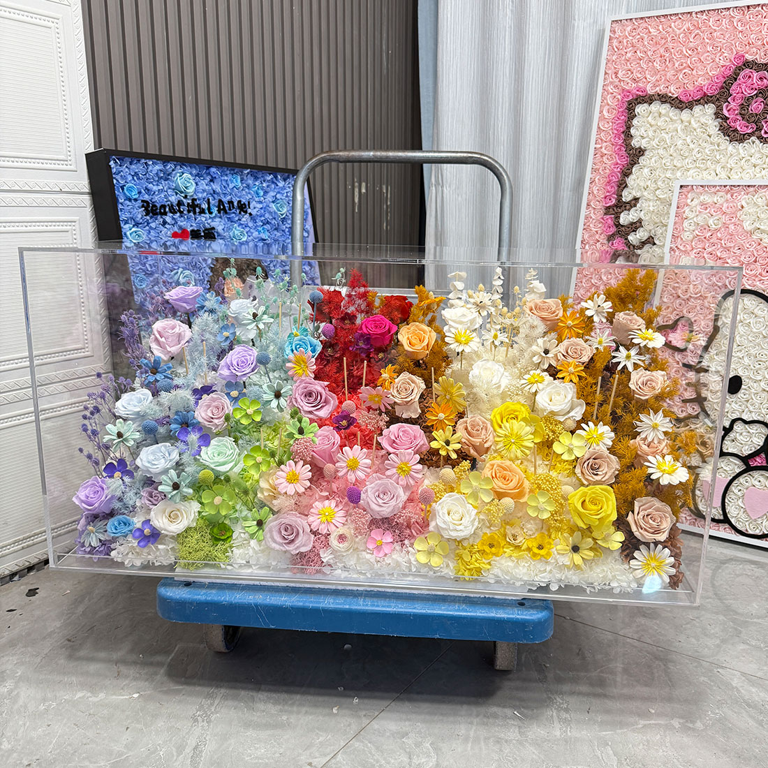 永生花造景盲盒摆件花盒送女生客厅玄关摆件圣诞乔迁之喜入宅礼物