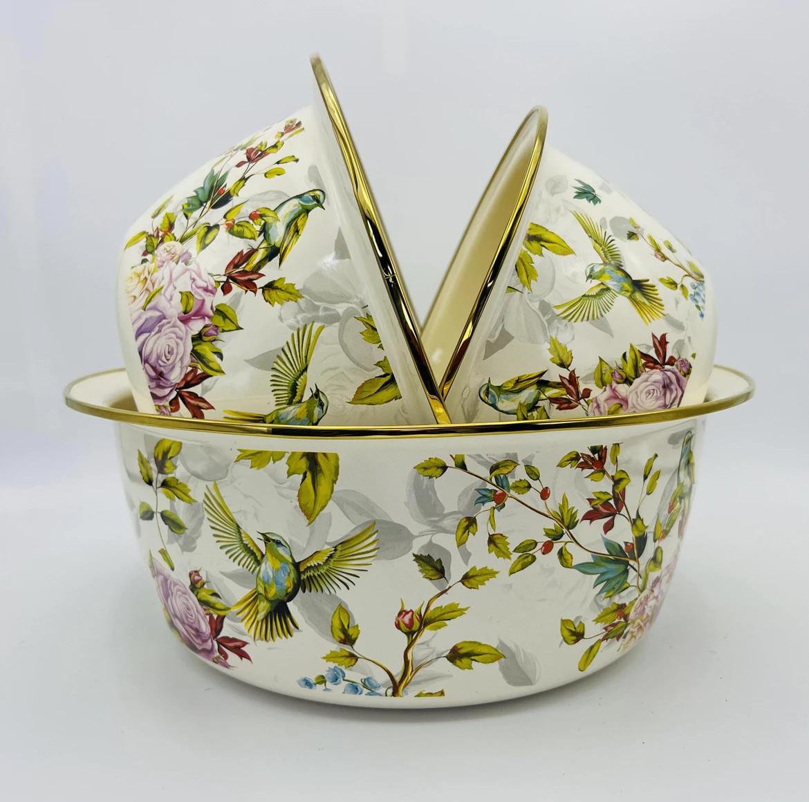 珐琅搪瓷三件套24cm/28cm/32cm多用厨房家用盆汤和面洗拌菜馅汤盆,餐饮具,盆,淘宝优惠券,粉丝福利购,淘宝优惠卷