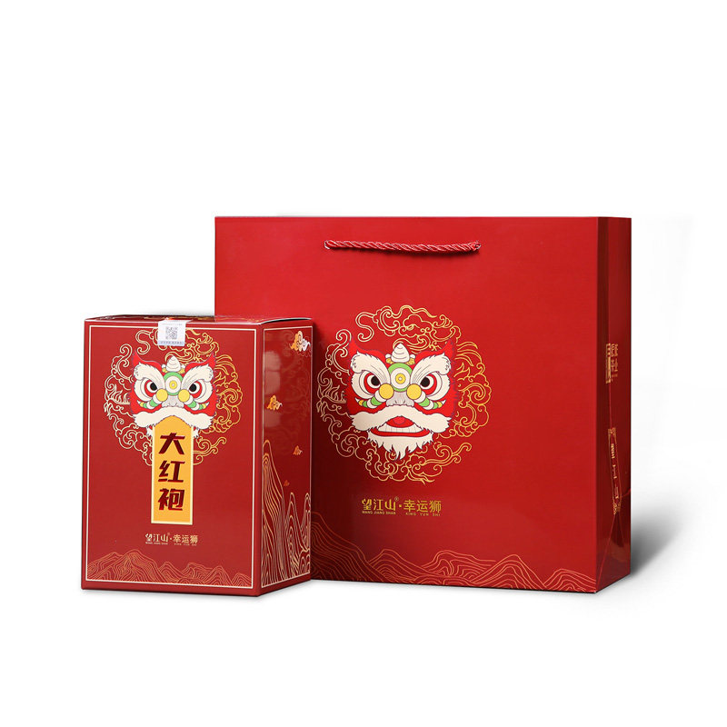 望江山幸运狮浓香型大红袍烟条礼大红袍