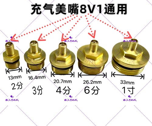 黄铜2分 3分 4分6分1寸气门嘴水管打压气门嘴充气阀容器充气嘴
