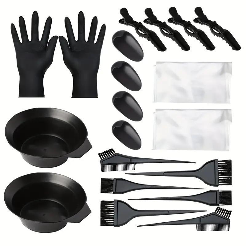 Hair dyeing and hairdressing tools, hair dyeing bowls, combs