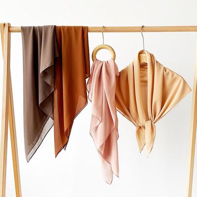 夏季方巾丝巾雪纺纯色围巾头巾