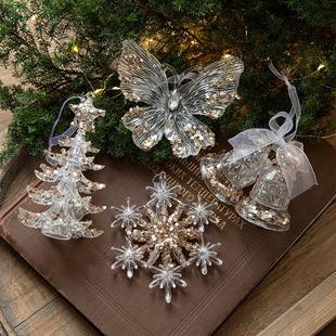 Christmas decoration tree pendant snowflake bell pendantprop