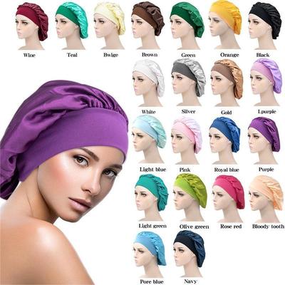 silk bonnet elastic hair care hat with sleeping cap睡帽 浴帽