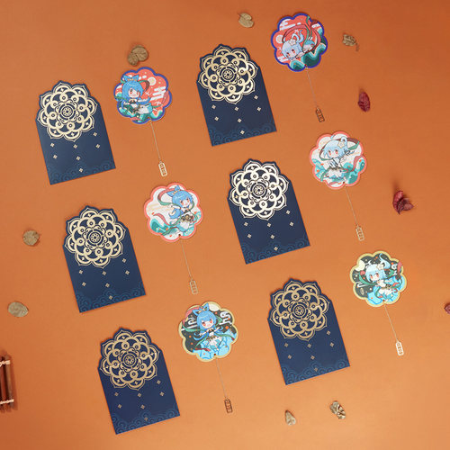 哔哩哔哩敦煌伎乐天金属挂坠贺卡