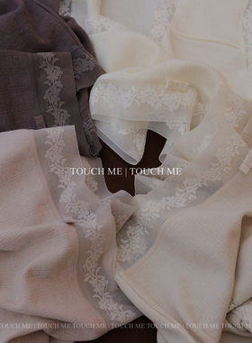 touchme法式复古蕾丝边裸肌感内裤女透气纯棉抑菌裆中腰包臀3条装