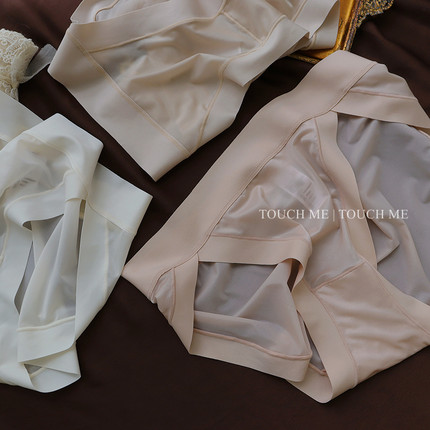 touchme性感纯欲高开叉裸感内裤女夏季薄款高弹透气纯棉裆中腰3条