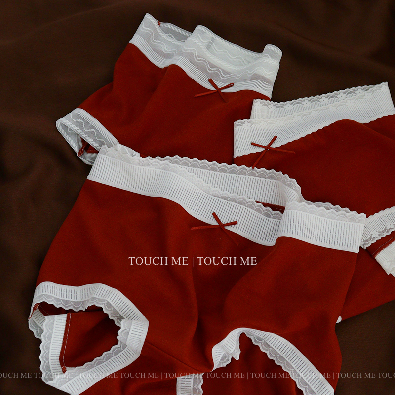 touchme安可拉红内裤女秋冬磨毛