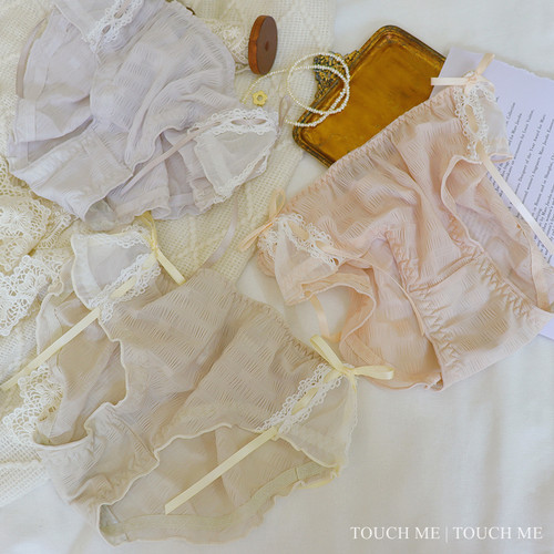 touchme奶油小桃泡泡纱内裤女夏