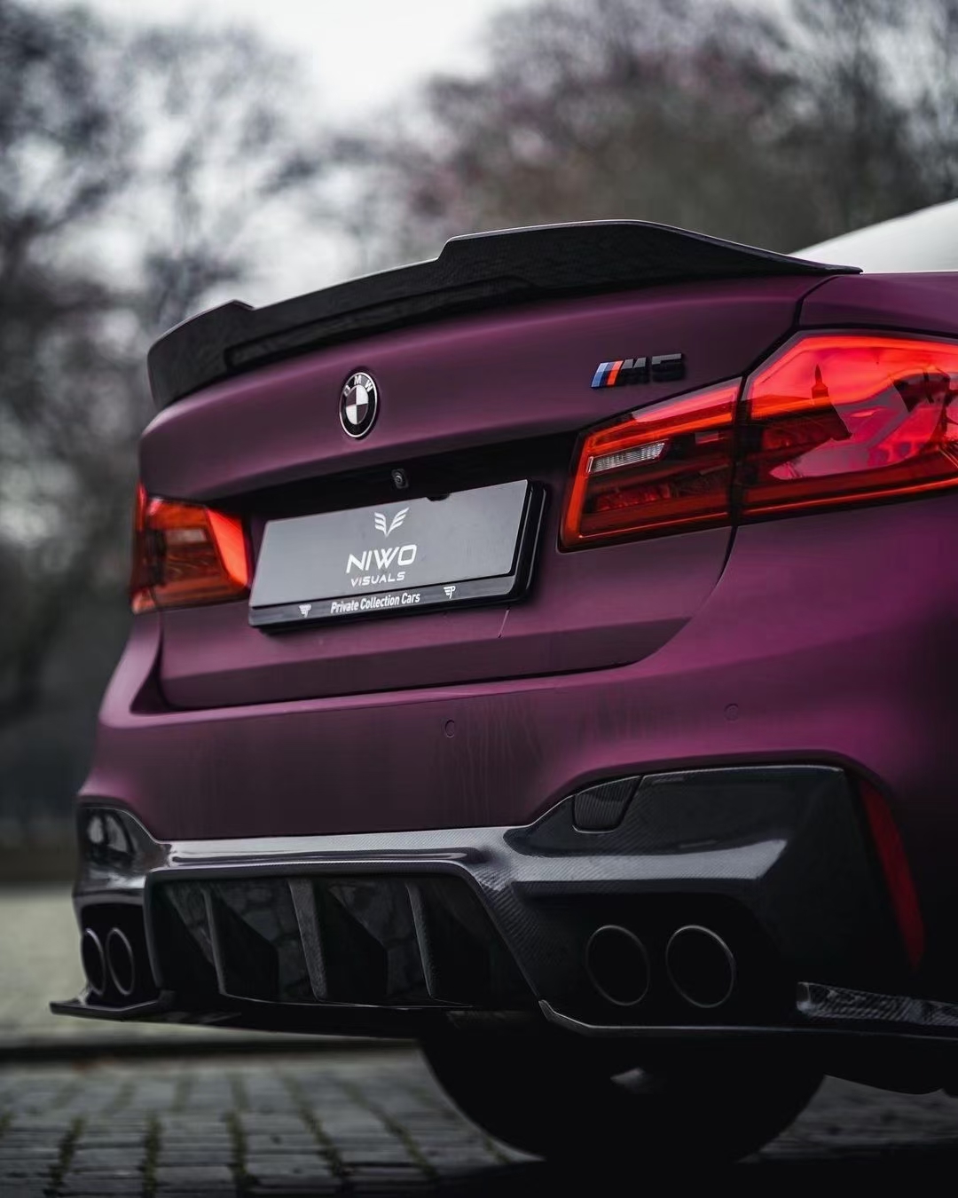 宝马5系G30G38汽车改装碳纤尾翼