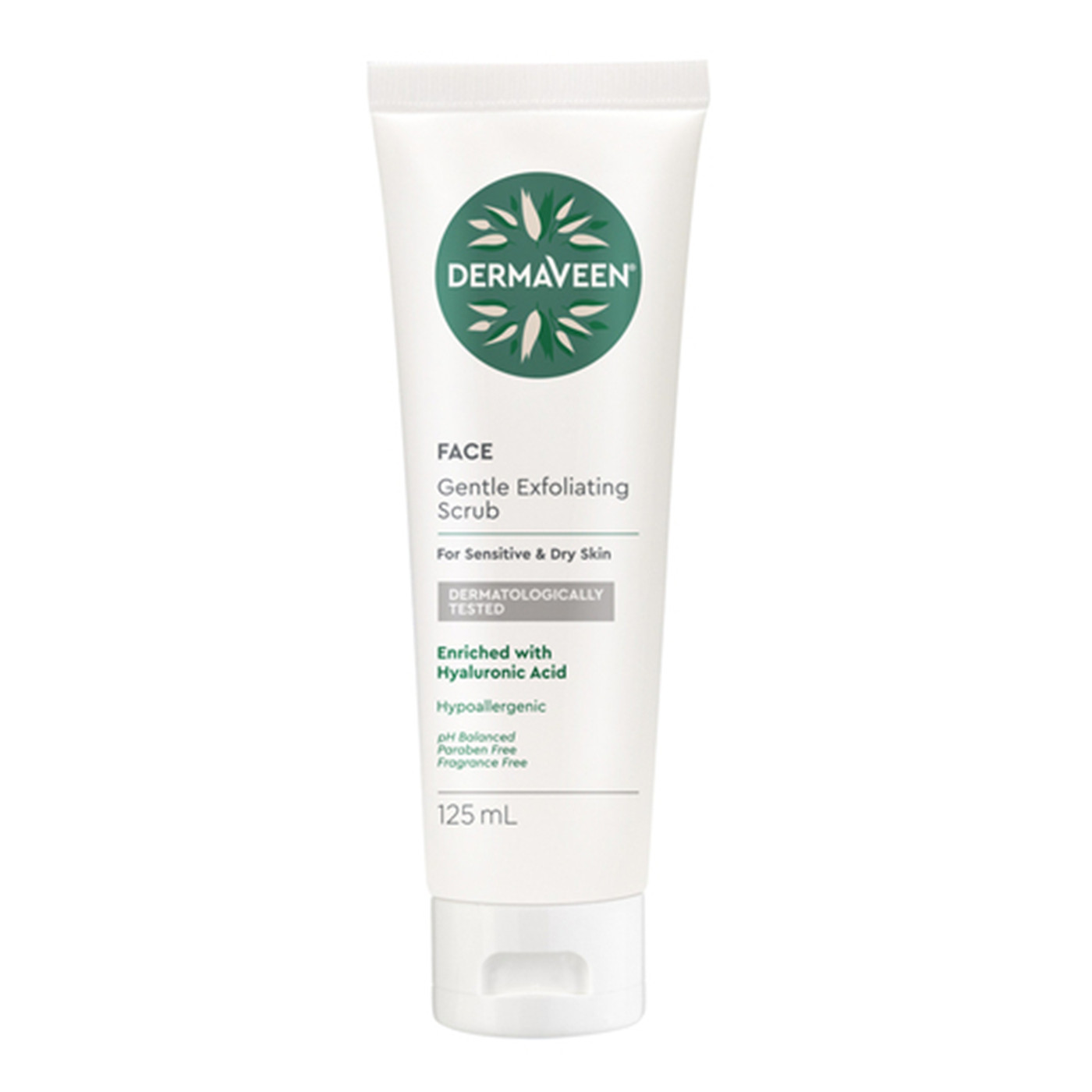 DermaVeen Face Gentle Exfoliating Scrub 125mL磨砂膏 澳洲代购